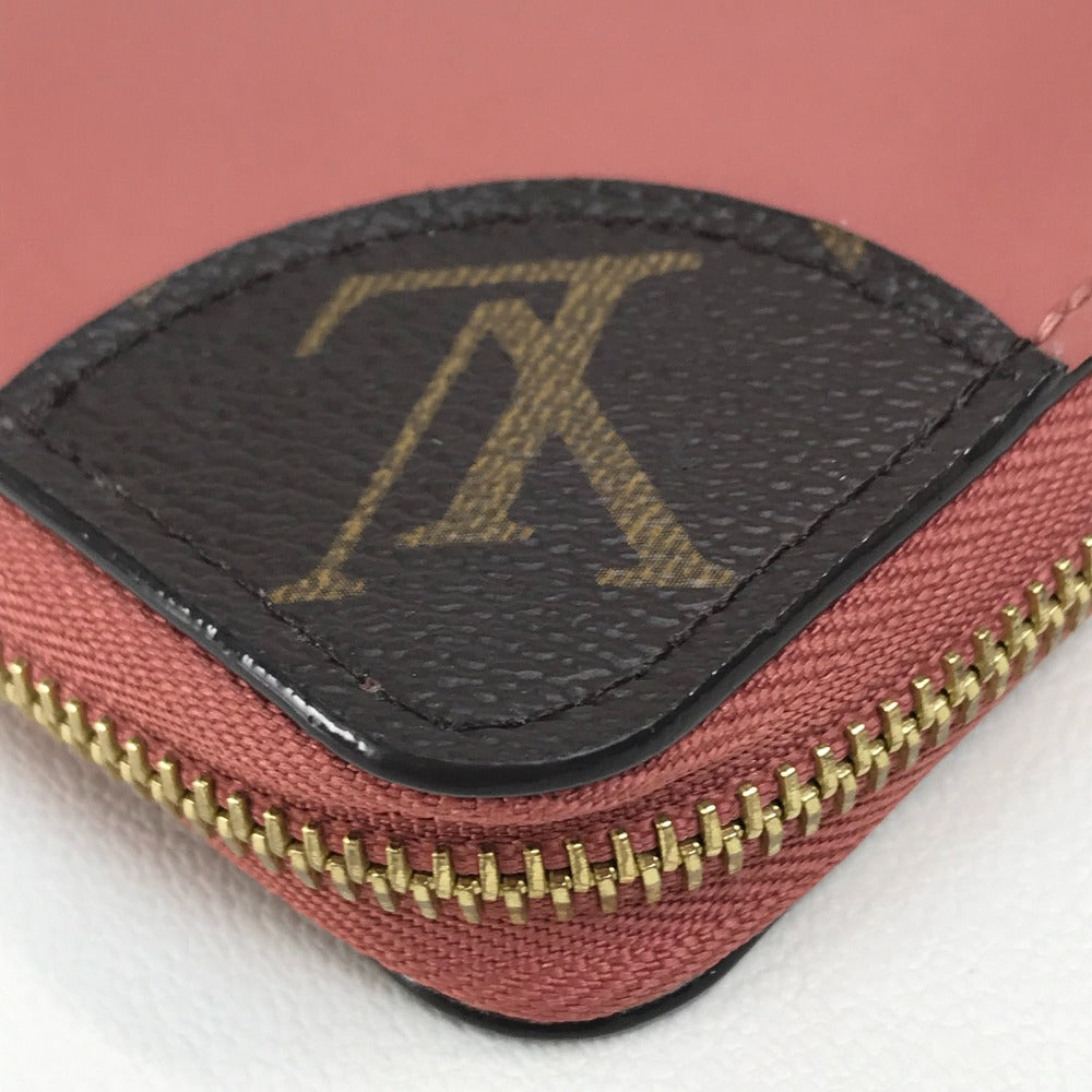 LOUIS VUITTON M62318 Monogram Zippy Venice Long Wallet in Patent Leather, Women's, Vieux Rose, Pink Beige