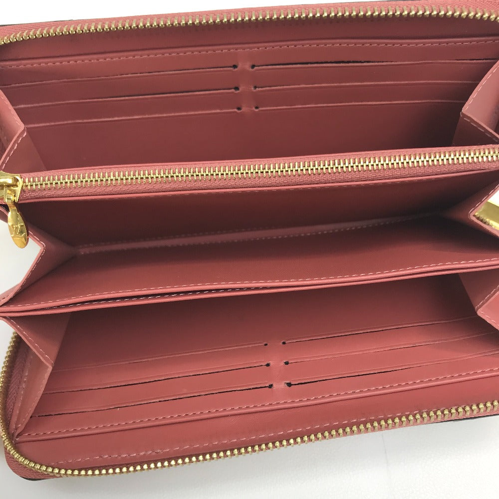 LOUIS VUITTON M62318 Monogram Zippy Venice Long Wallet in Patent Leather, Women's, Vieux Rose, Pink Beige