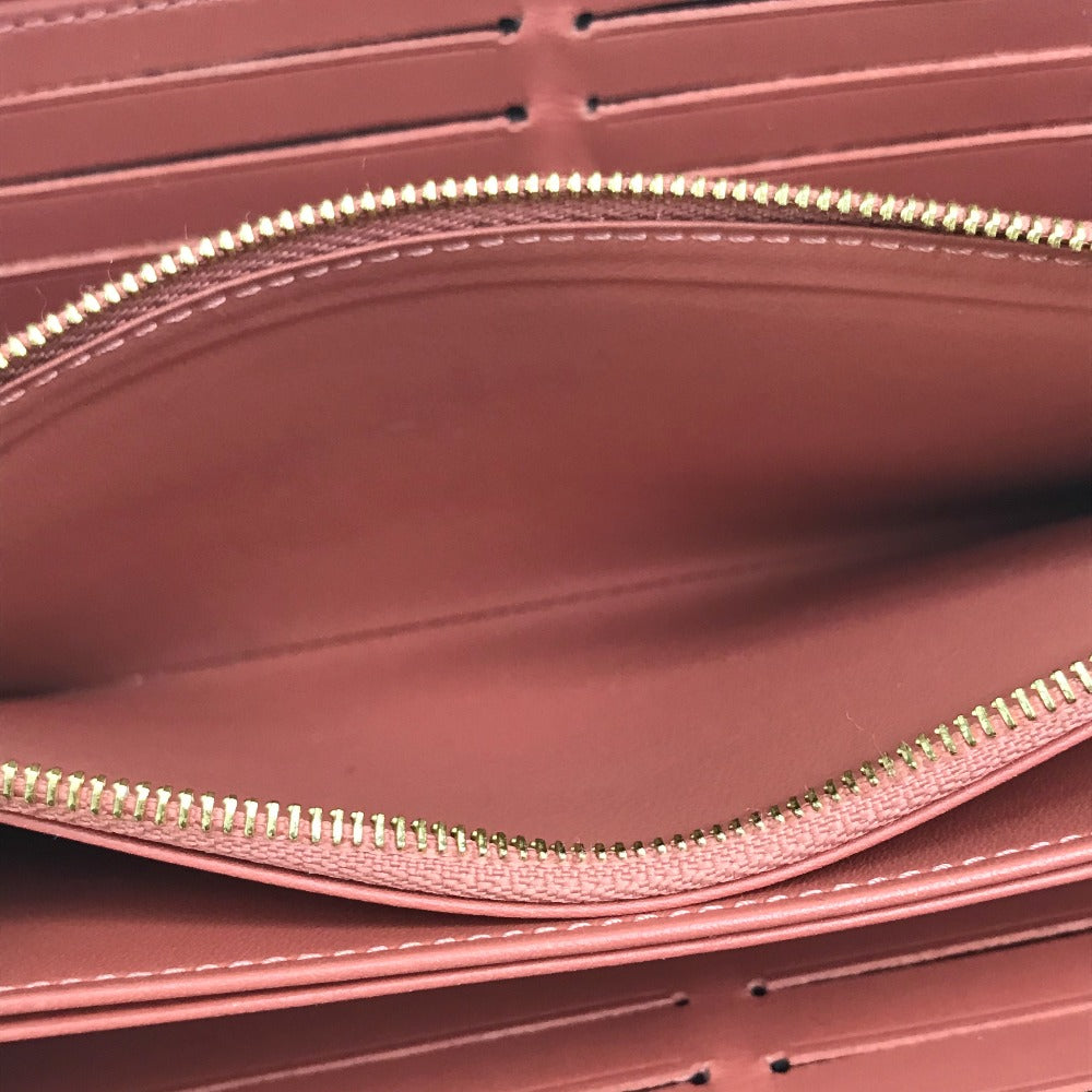 LOUIS VUITTON M62318 Monogram Zippy Venice Long Wallet in Patent Leather, Women's, Vieux Rose, Pink Beige