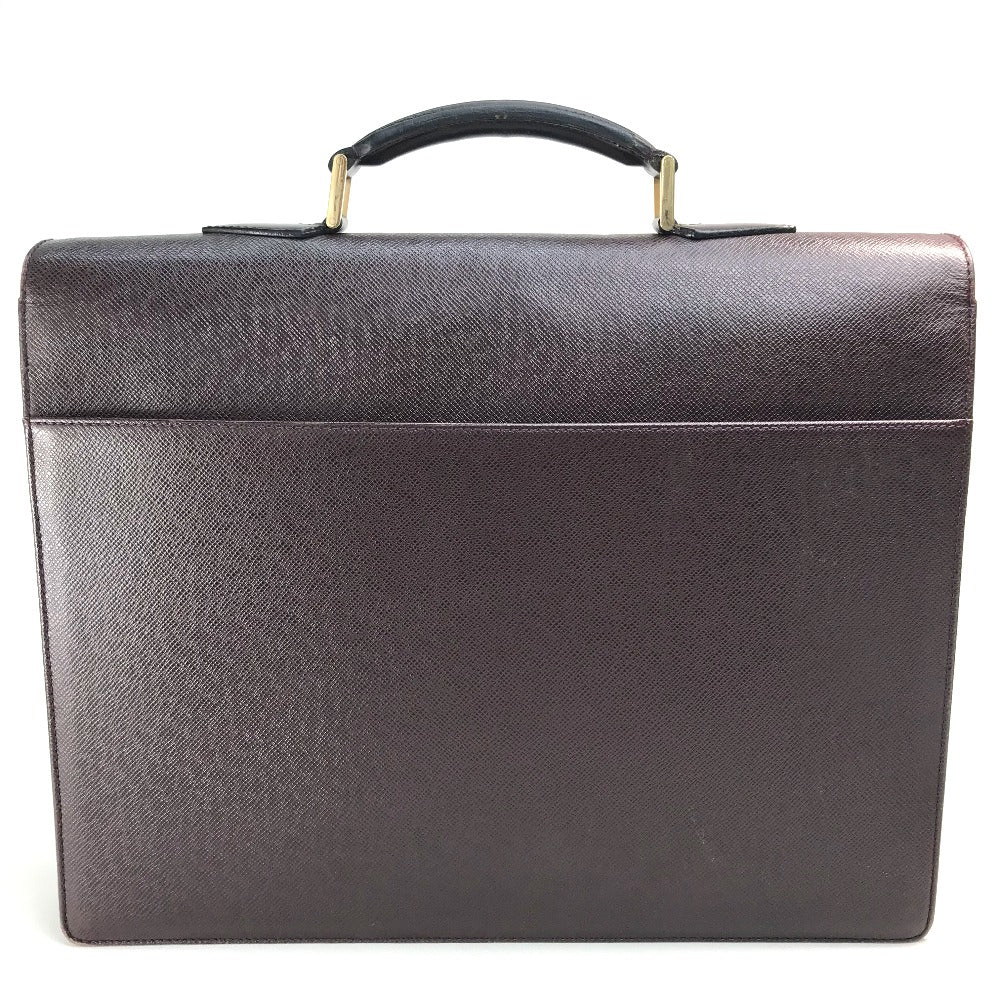 LOUIS VUITTON M30036 Taiga Serviette Moscova Bag, Taiga Leather Handbag, Business Bag, Men's, Acajou, Bordeaux