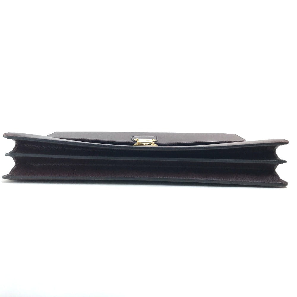 LOUIS VUITTON M30036 Taiga Serviette Moscova Bag, Taiga Leather Handbag, Business Bag, Men's, Acajou, Bordeaux
