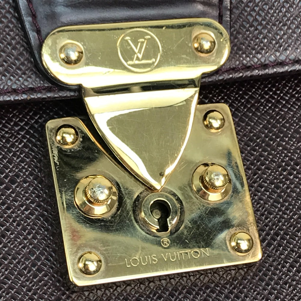 LOUIS VUITTON M30036 Taiga Serviette Moscova Bag, Taiga Leather Handbag, Business Bag, Men's, Acajou, Bordeaux