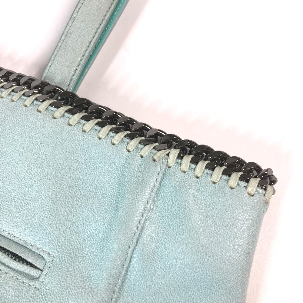 Stella McCartney シャギーディア チェーン ラージ カバン トートバッグ フェイクレザー レディース ミントグリーン系