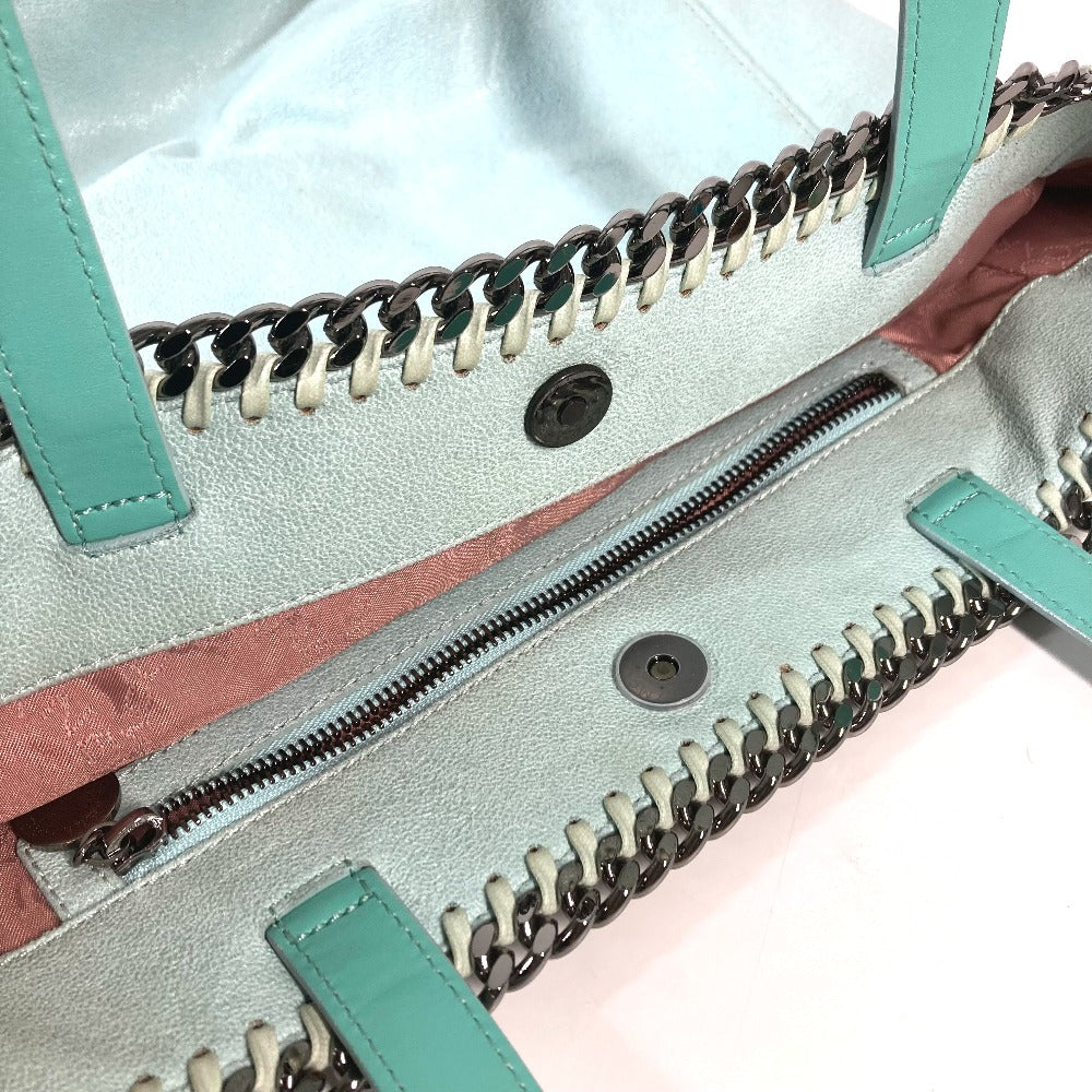 Stella McCartney シャギーディア チェーン ラージ カバン トートバッグ フェイクレザー レディース ミントグリーン系
