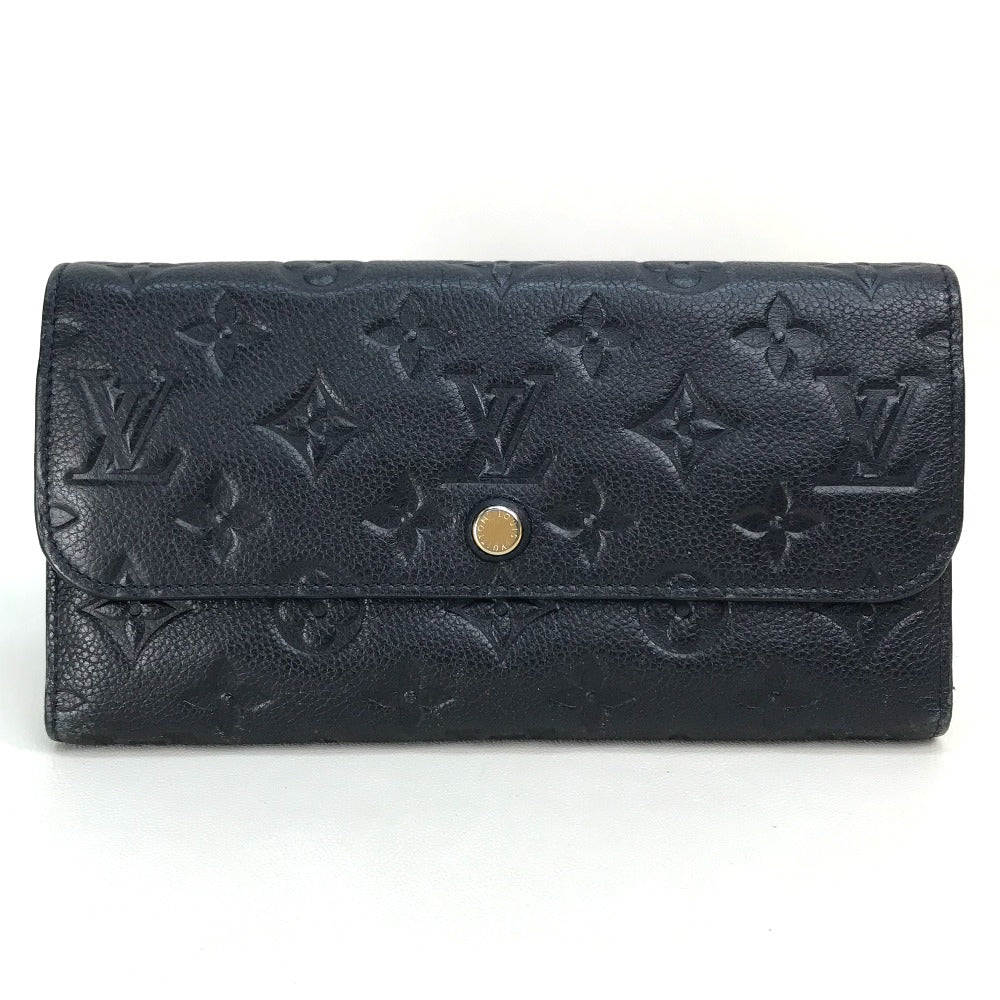 LOUIS VUITTON M60258 Monogram Empreinte Portefeuille Virtuose Long Wallet Monogram Empreinte Leather Women's Infini Navy