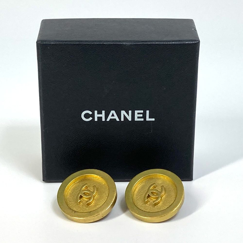 CHANEL CC Coco Mark Vintage Circle 94P Earrings GP Women's Gold