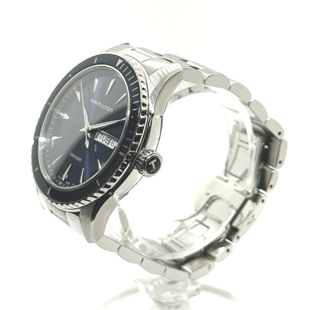 HAMILTON H375510 Jazzmaster Quartz Day-Date Watch SS Men's Silver