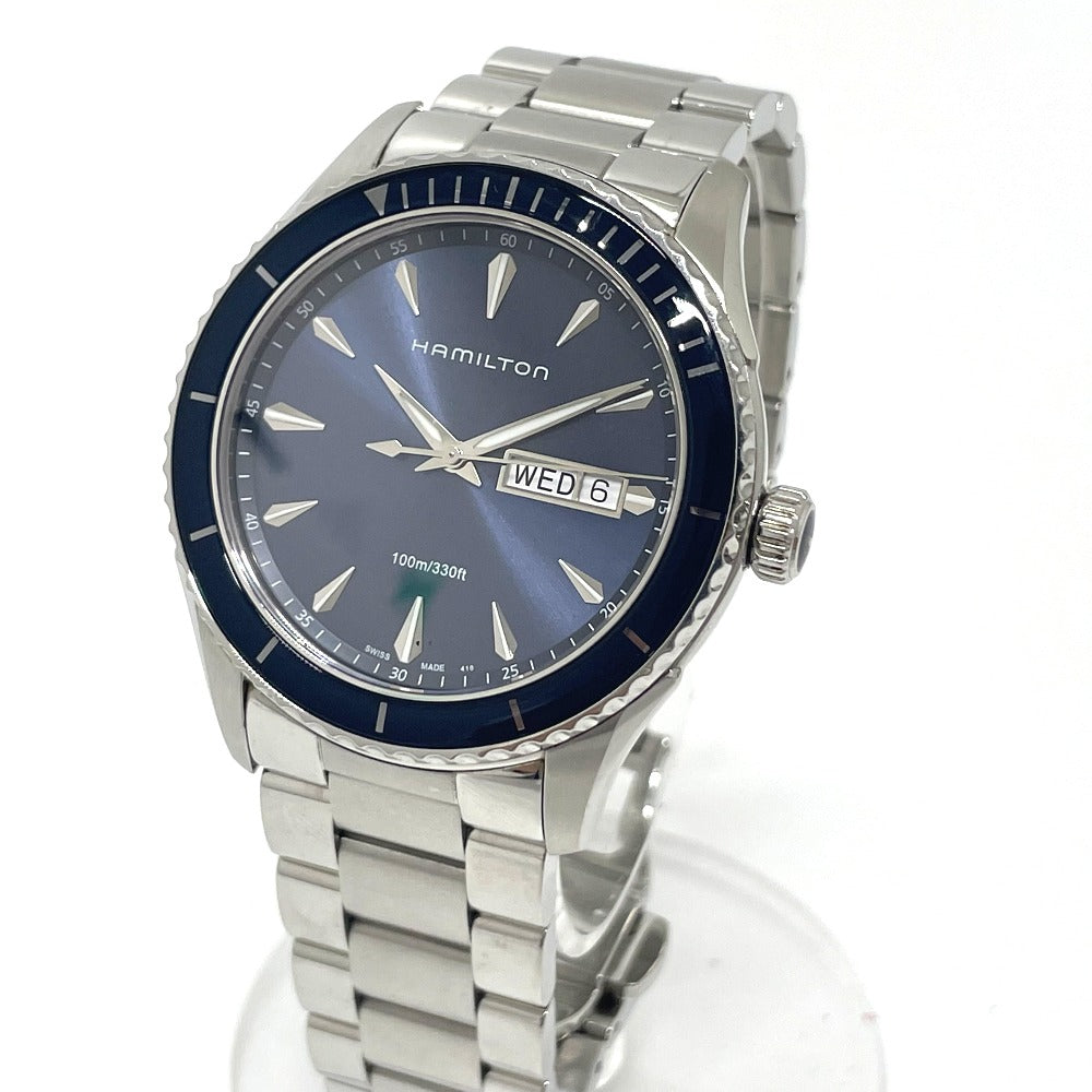 HAMILTON H375510 Jazzmaster Quartz Day-Date Watch SS Men's Silver
