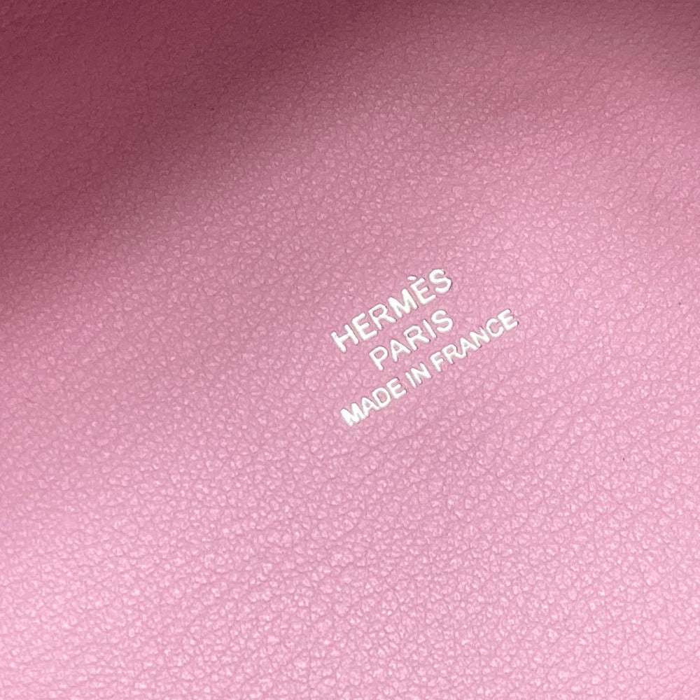 HERMES Picotin Lock Micro 14 Lucky Daisy Handbag in Swift, Women's, Mauve Sylvestre Pink