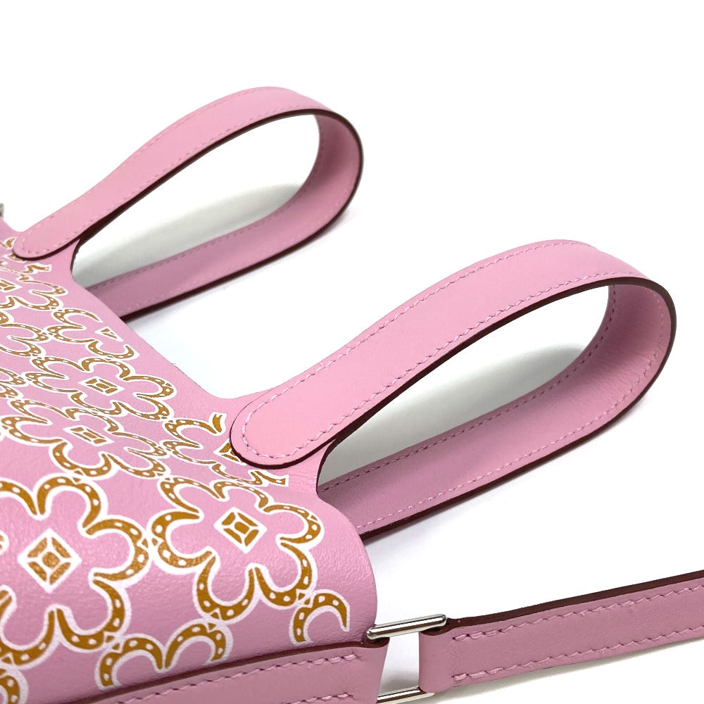 HERMES Picotin Lock Micro 14 Lucky Daisy Handbag in Swift, Women's, Mauve Sylvestre Pink