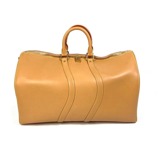 LOUIS VUITTON M55609 トラベルバッグ キーポル バンドリエール 50 カバン 旅行バッグ ボストンバッグ ヌメ革 ユニセックス ベージュ