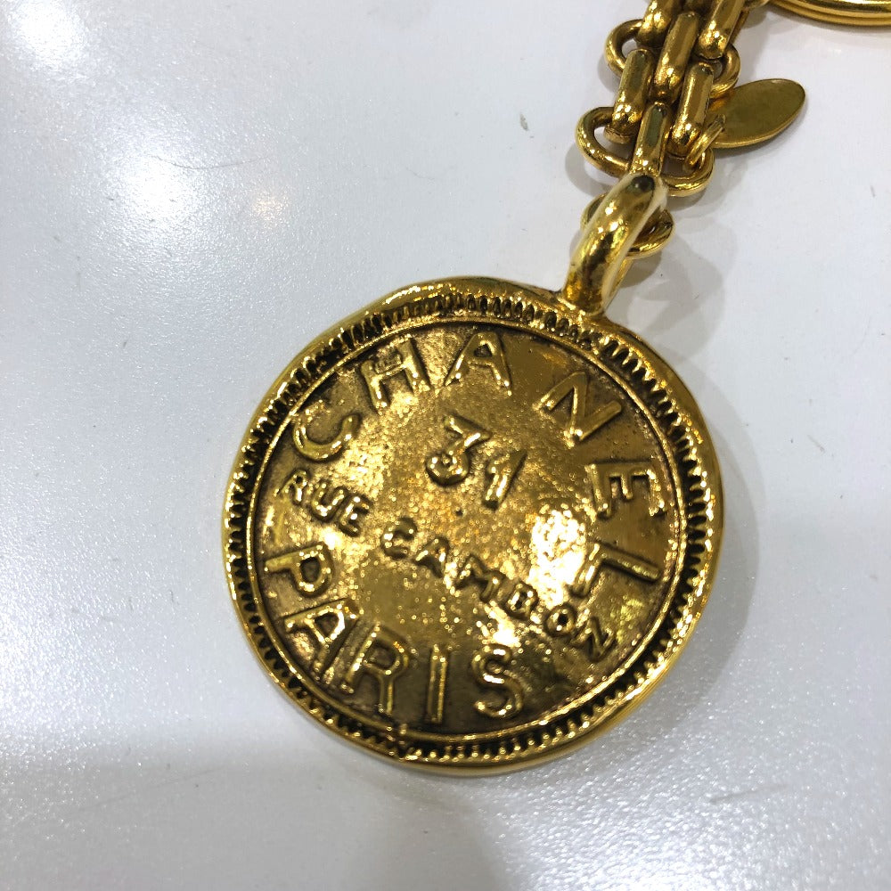 CHANEL 31 Vintage RUE CAMBON Bag Charm Keychain GP Women's Gold