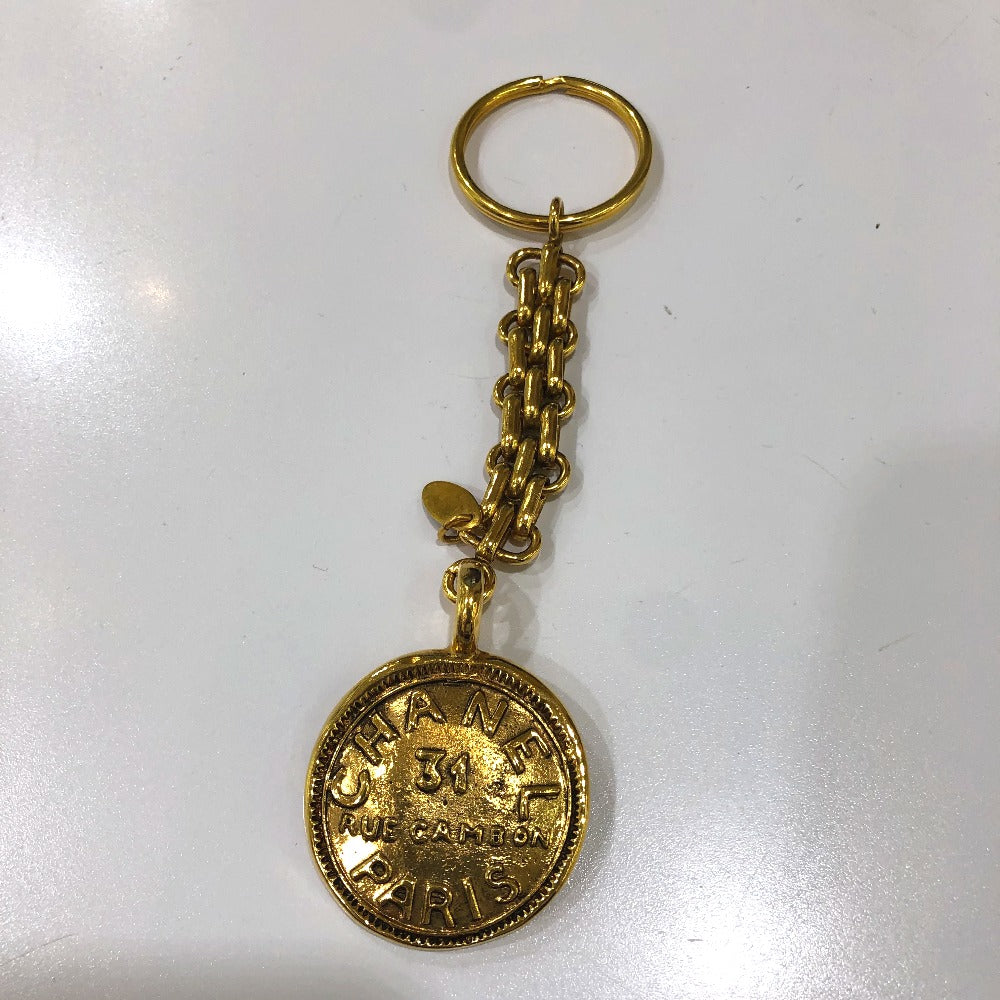 CHANEL 31 Vintage RUE CAMBON Bag Charm Keychain GP Women's Gold