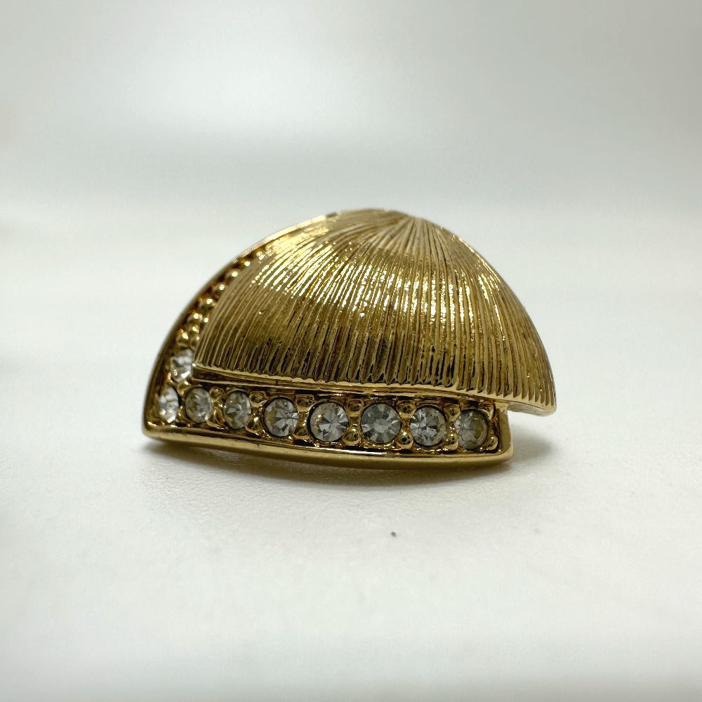 Dior Rhinestone Earrings GP Women's Gold