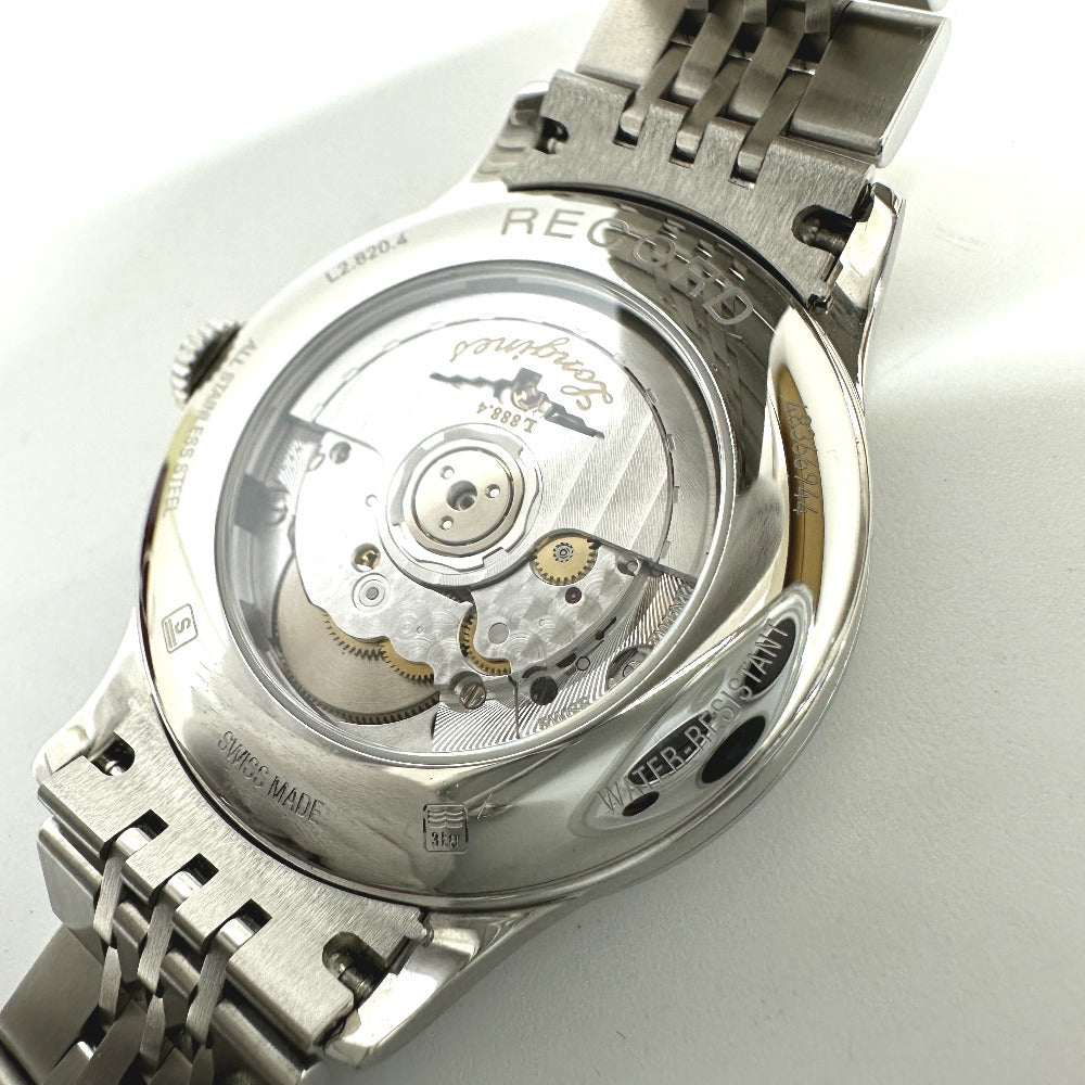 LONGINES L2.820.4.11.6 ウォッチ レコード クロノメーター 自動巻き デイト 腕時計 SS メンズ シルバー