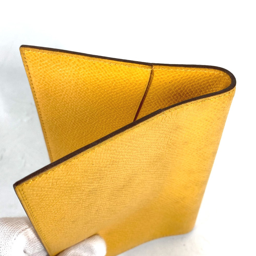 HERMES アジェンダPM システム手帳 ステーショナリー 手帳カバー レザー レディース イエロー