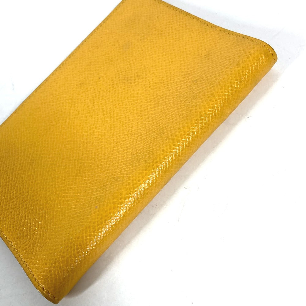 HERMES アジェンダPM システム手帳 ステーショナリー 手帳カバー レザー レディース イエロー