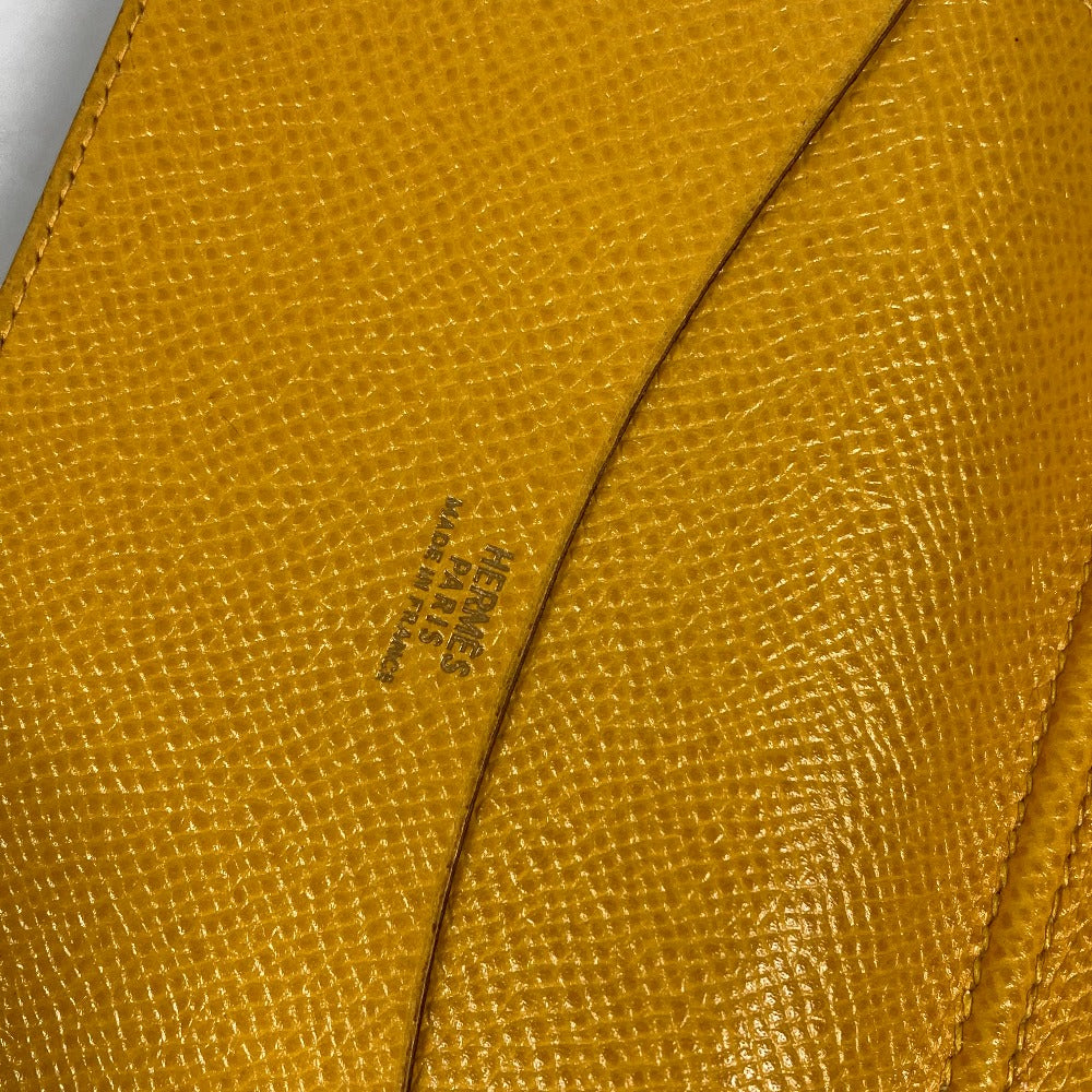 HERMES アジェンダPM システム手帳 ステーショナリー 手帳カバー レザー レディース イエロー