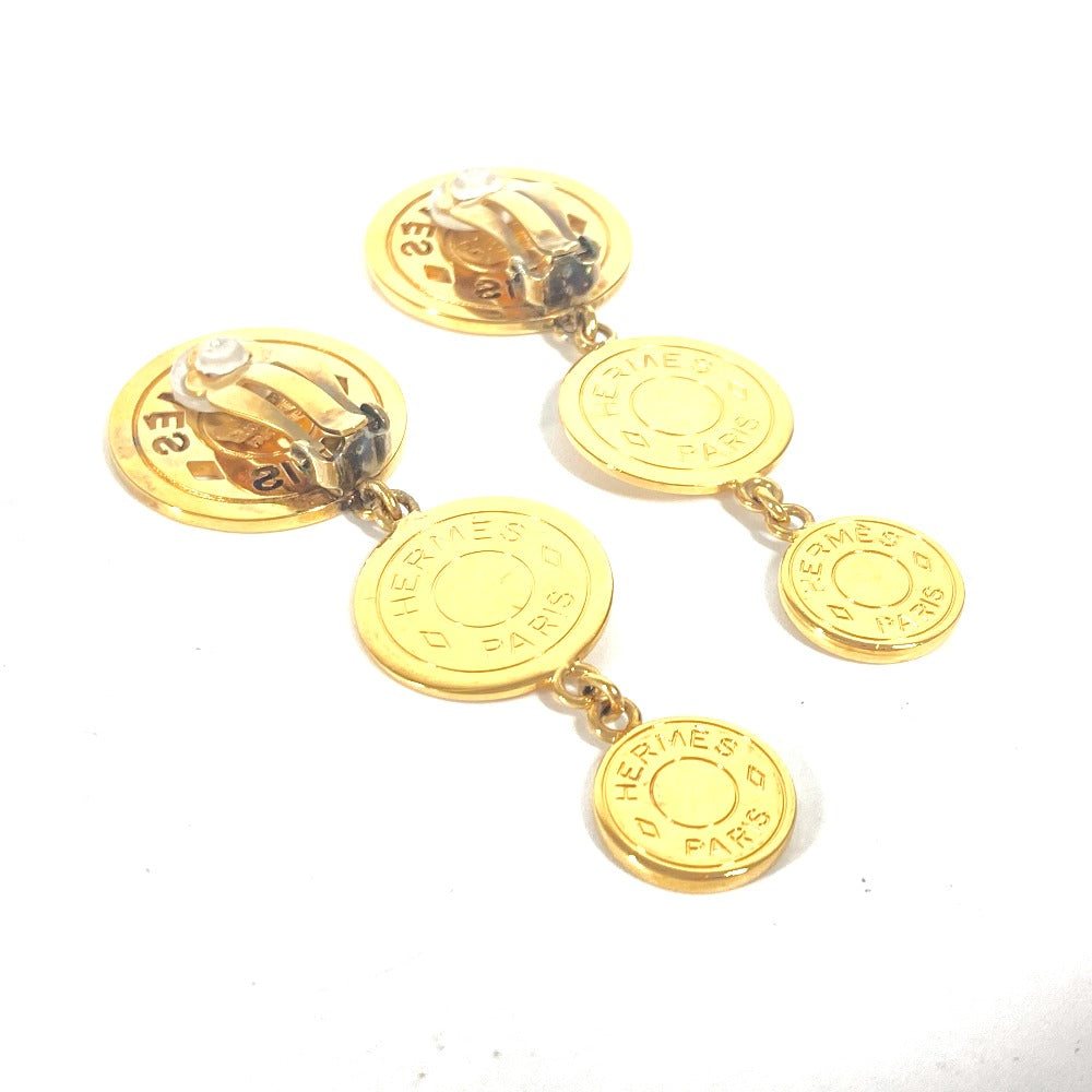 HERMES 3連 セリエ アクセサリー イヤリング メタル レディース ゴールド