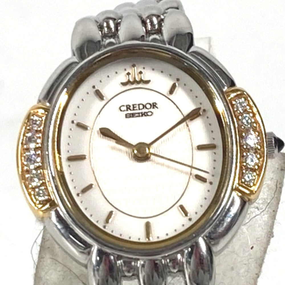 SEIKO 2J81-5000 クレドール サイドダイヤ ウォッチ レディース腕時計 腕時計 SS レディース シルバー