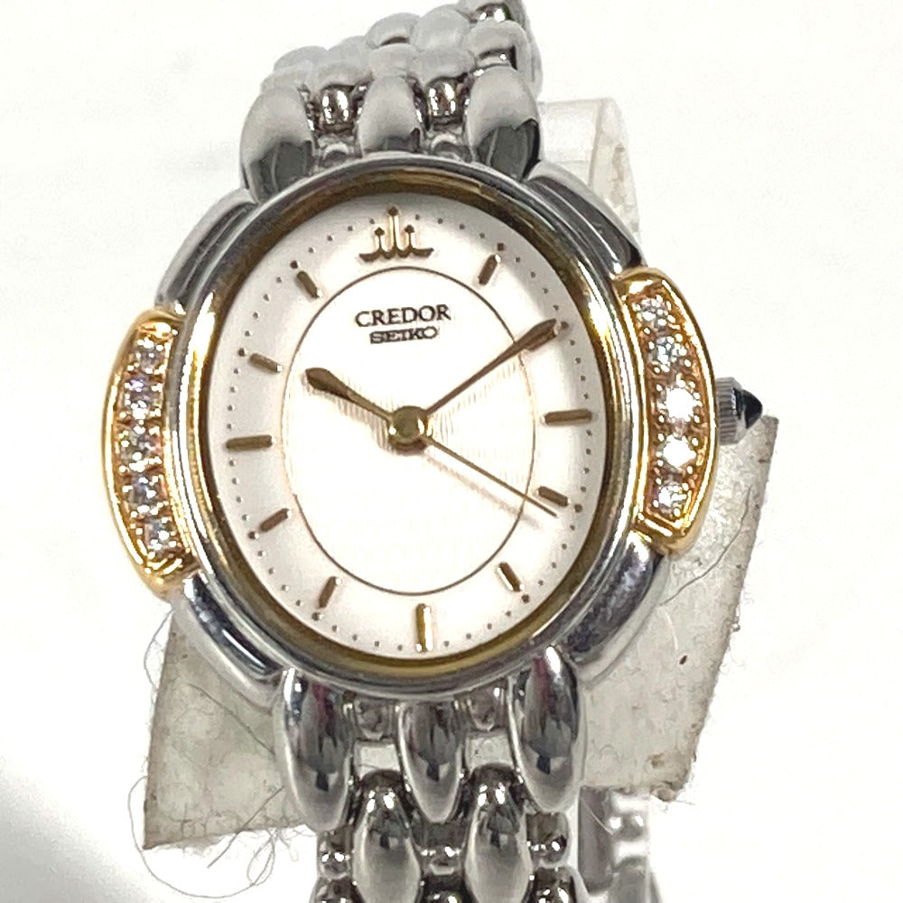 SEIKO 2J81-5000 クレドール サイドダイヤ ウォッチ レディース腕時計 腕時計 SS レディース シルバー