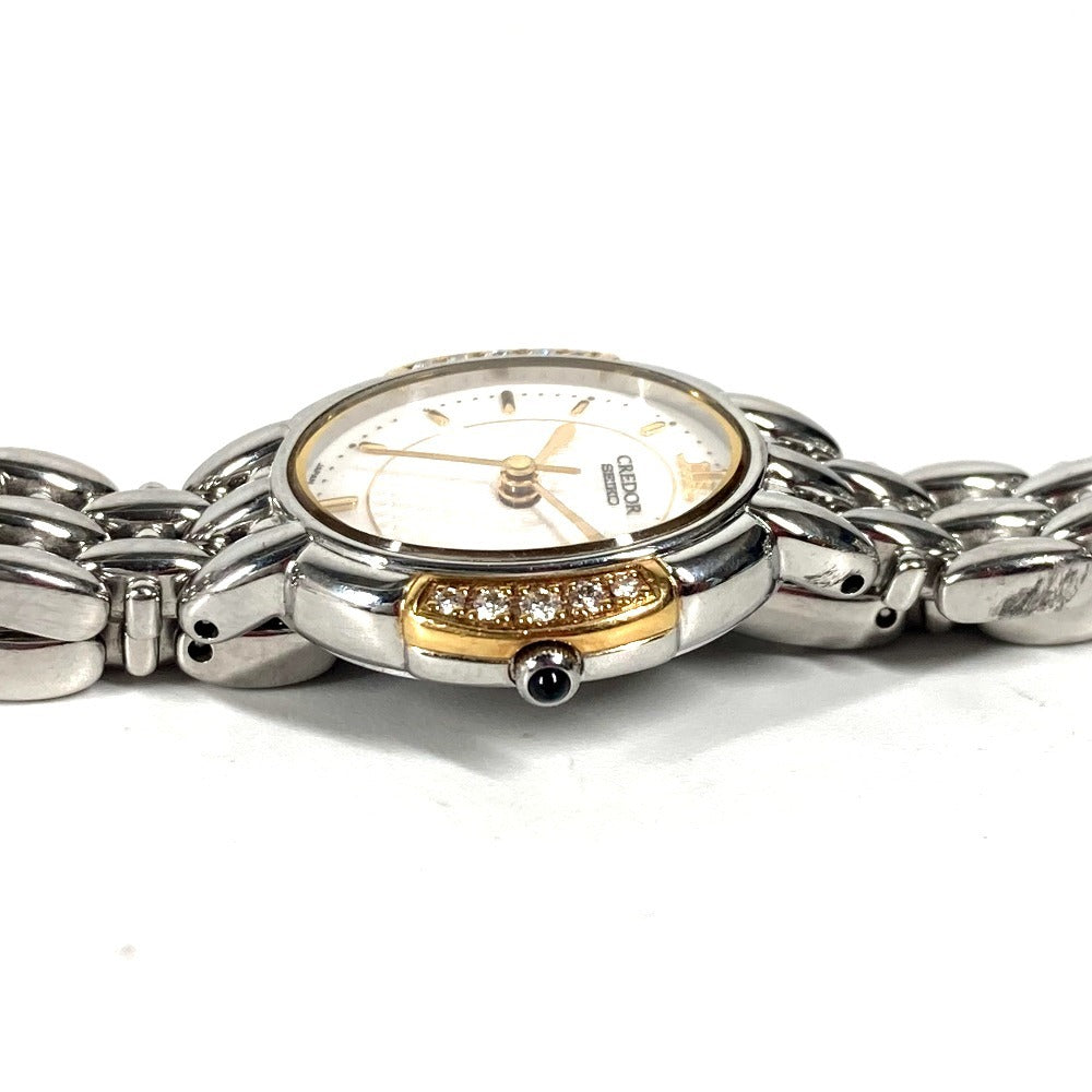SEIKO 2J81-5000 クレドール サイドダイヤ ウォッチ レディース腕時計 腕時計 SS レディース シルバー