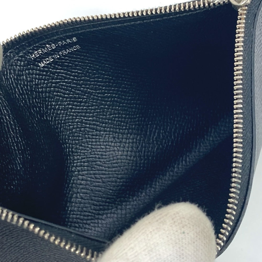 HERMES ロングウォレット パッサンロング フラップ 長財布 エプソン ユニセックス ブラック