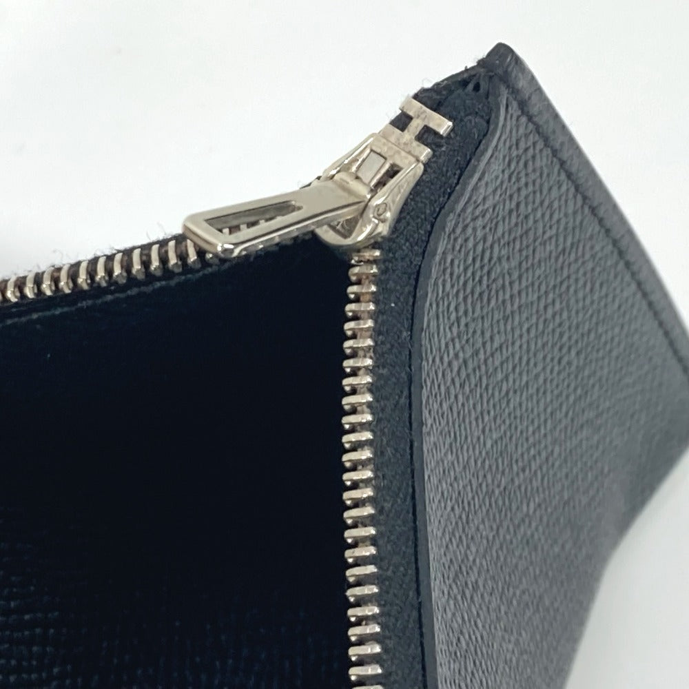 HERMES ロングウォレット パッサンロング フラップ 長財布 エプソン ユニセックス ブラック