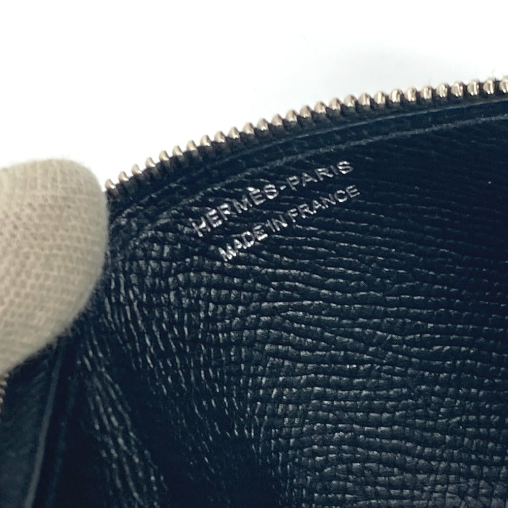 HERMES ロングウォレット パッサンロング フラップ 長財布 エプソン ユニセックス ブラック