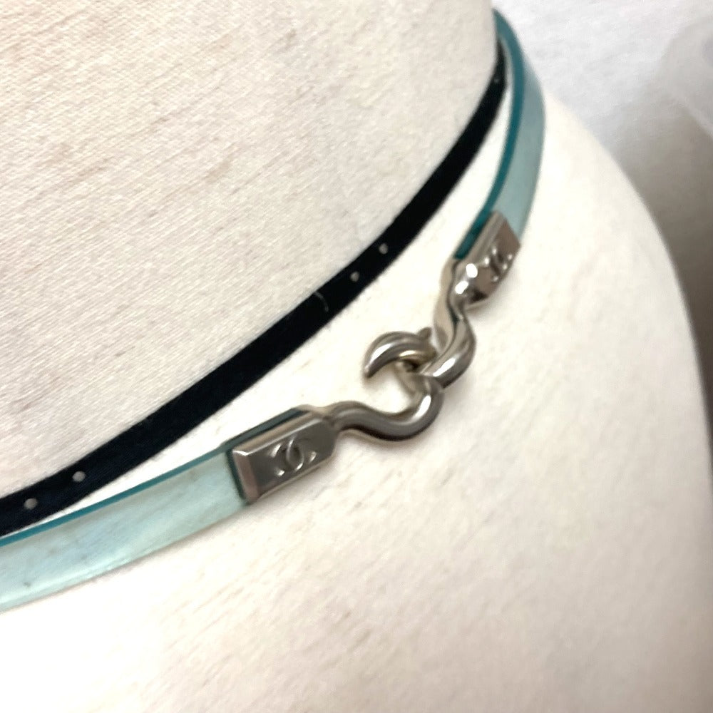 CHANEL 00C ロゴ CC ココマーク アクセサリー 細ベルト ズボン用ベルト ベルト ビニール レディース ブルー