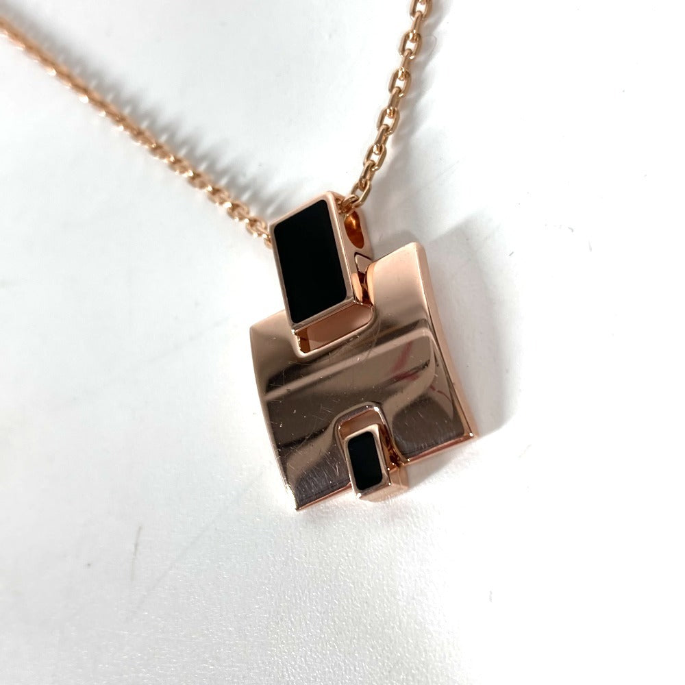 HERMES アクセサリー アイリーン チェーン Hロゴ ネックレス メタル レディース ブラック