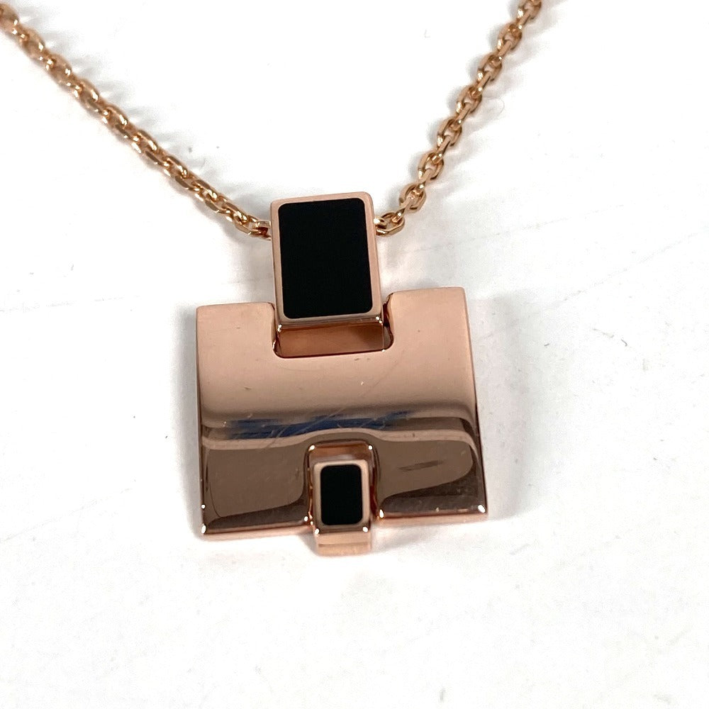 HERMES アクセサリー アイリーン チェーン Hロゴ ネックレス メタル レディース ブラック
