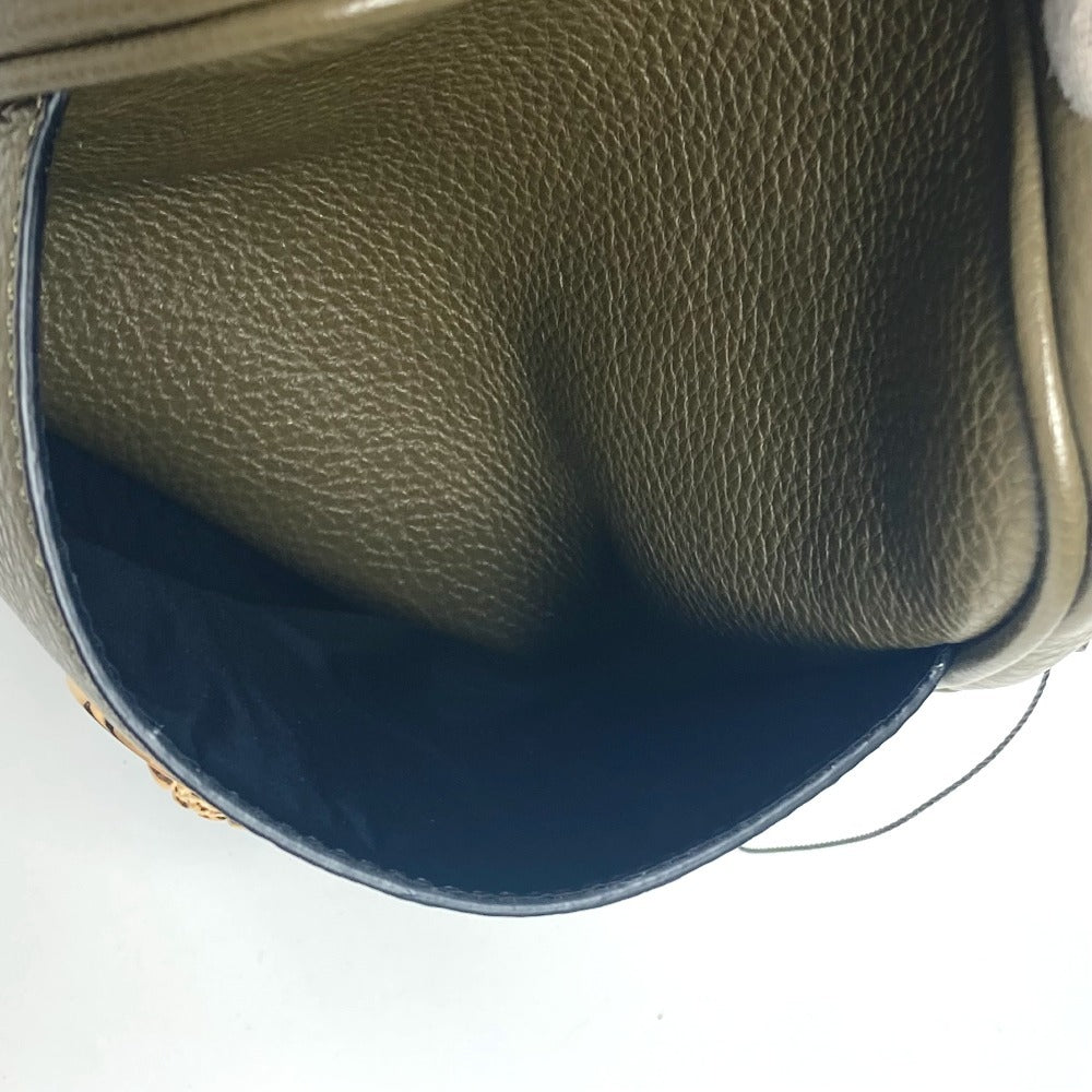 VERSACE Medusa Logo Crossbody Pochette Shoulder Bag Leather Unisex Brown