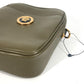 VERSACE Medusa Logo Crossbody Pochette Shoulder Bag Leather Unisex Brown