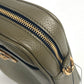 VERSACE Medusa Logo Crossbody Pochette Shoulder Bag Leather Unisex Brown
