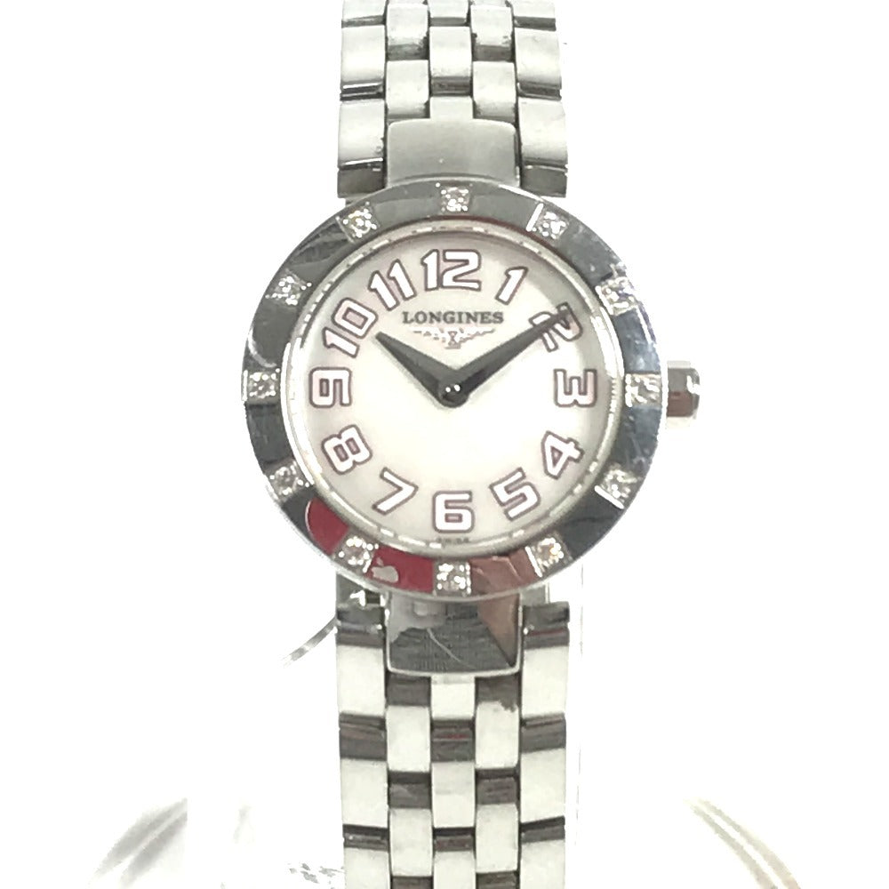 LONGINES L5.174.0 Dolce Vita Diamond Bezel 12P Diamond Women's Watch Stainless Steel Silver