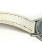 HERMES CL4.230 Clipper Nacle 12-Piece Diamond Women's Watch with Leather Strap, White