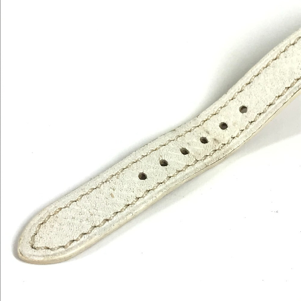 HERMES CL4.230 Clipper Nacle 12-Piece Diamond Women's Watch with Leather Strap, White