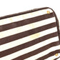 PRADA Canapa Logo Border Tote Bag, Canvas Handbag, Women's, Brown