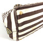 PRADA Canapa Logo Border Tote Bag, Canvas Handbag, Women's, Brown