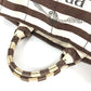 PRADA Canapa Logo Border Tote Bag, Canvas Handbag, Women's, Brown