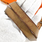 HERMES Etrivière Elan Shoulder Tote Bag in Leather/Canvas, Unisex, Orange