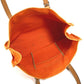 HERMES Etrivière Elan Shoulder Tote Bag in Leather/Canvas, Unisex, Orange