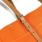 HERMES Etrivière Elan Shoulder Tote Bag in Leather/Canvas, Unisex, Orange