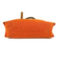HERMES Etrivière Elan Shoulder Tote Bag in Leather/Canvas, Unisex, Orange