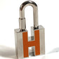 HERMES カデナ 南京錠 チャーム Hロゴ 鍵 アクセサリー ペンダントトップ メタル レディース シルバー