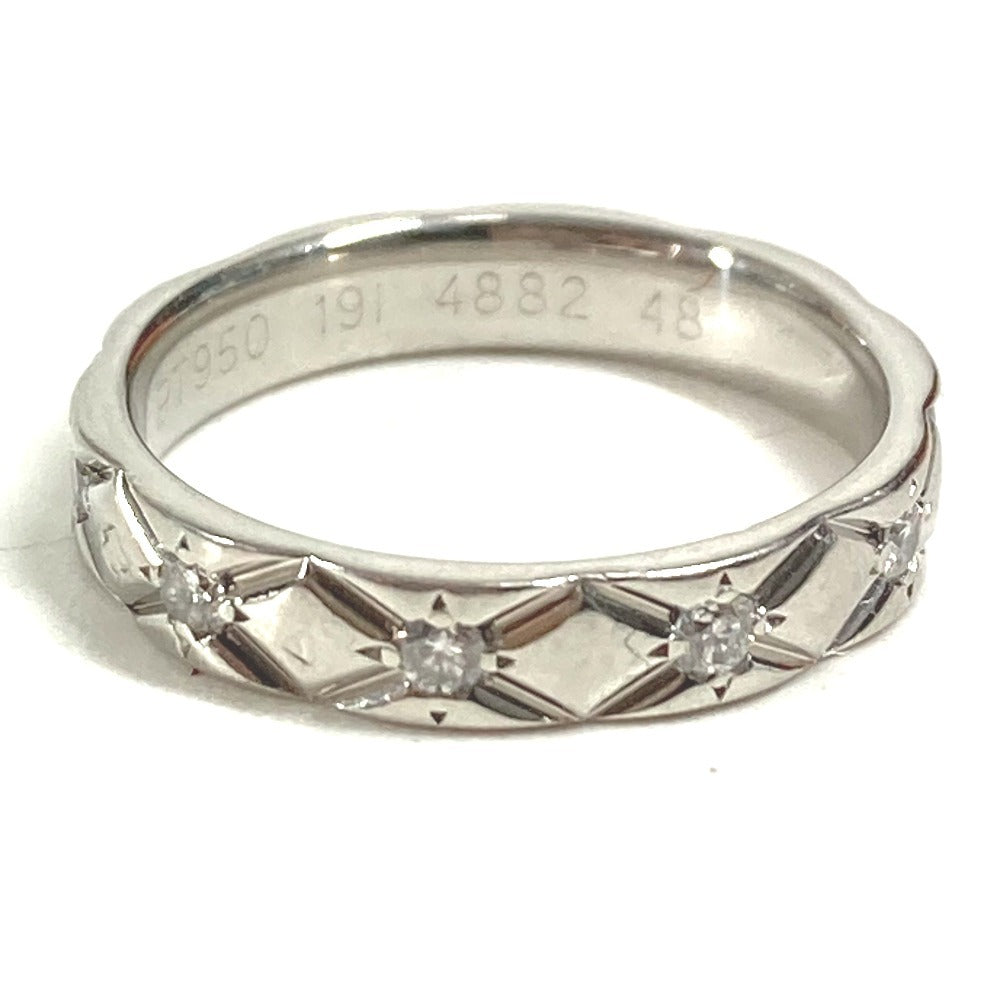 CHANEL Matelasse Quilted 10-Piece Diamond Ring in Platinum (Pt950) for Women in Silver