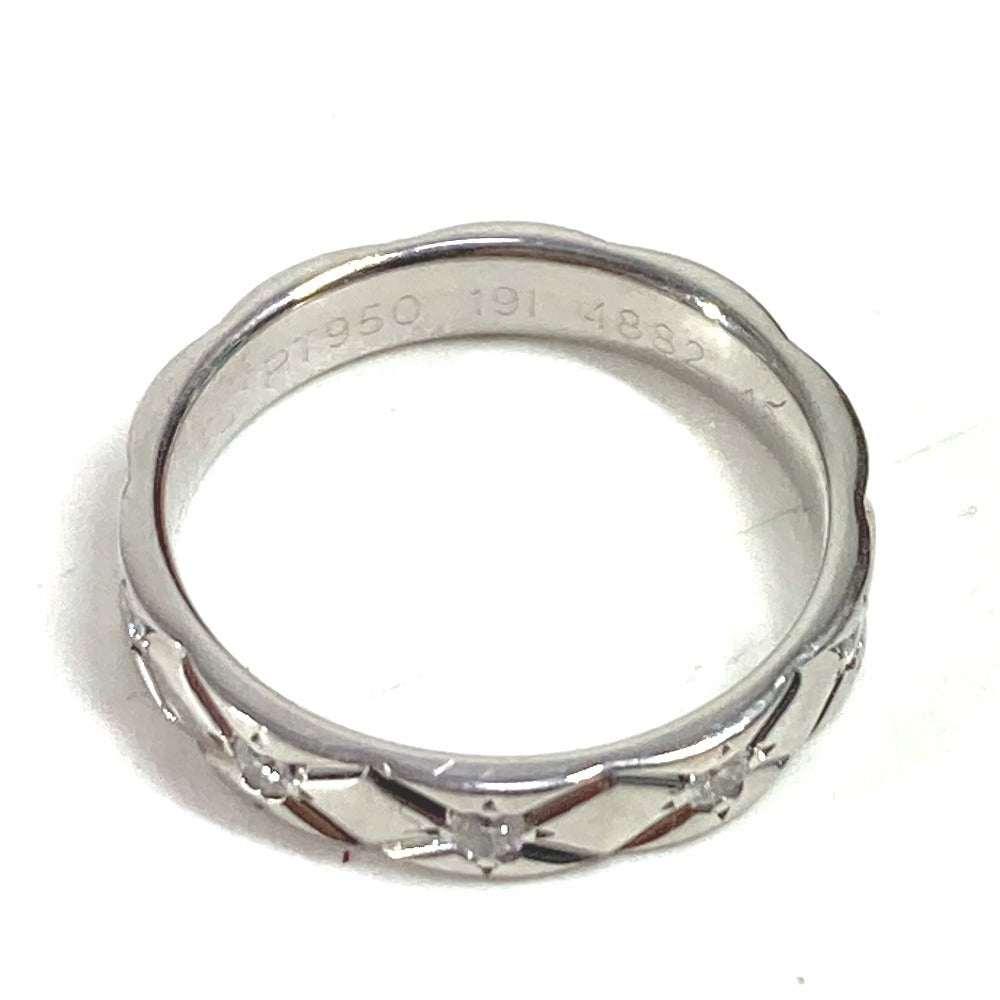 CHANEL Matelasse Quilted 10-Piece Diamond Ring in Platinum (Pt950) for Women in Silver
