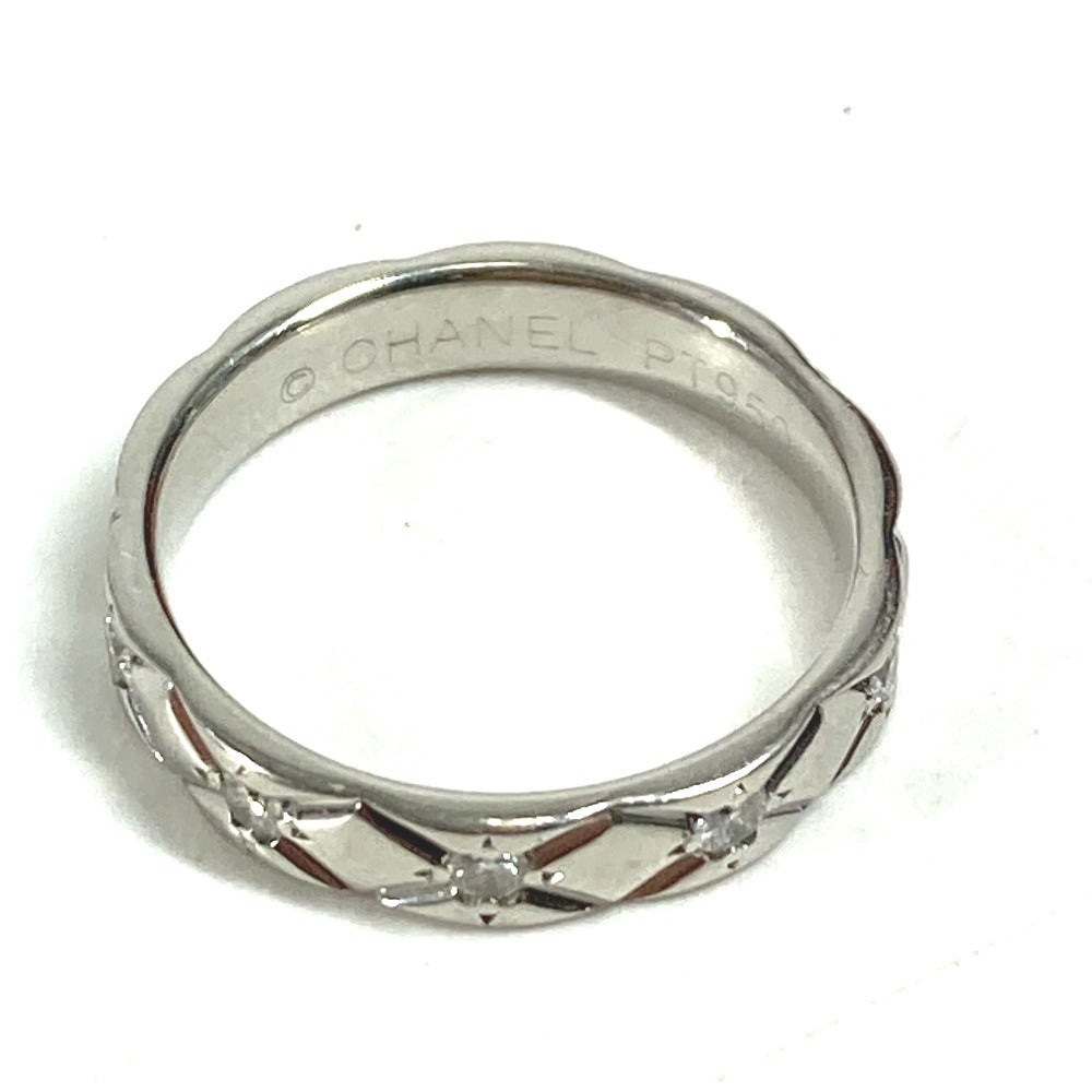 CHANEL Matelasse Quilted 10-Piece Diamond Ring in Platinum (Pt950) for Women in Silver