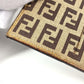 FENDI Zucca Logo Zucchino Compact Wallet, Bi-fold Leather/PVC, Unisex, Brown